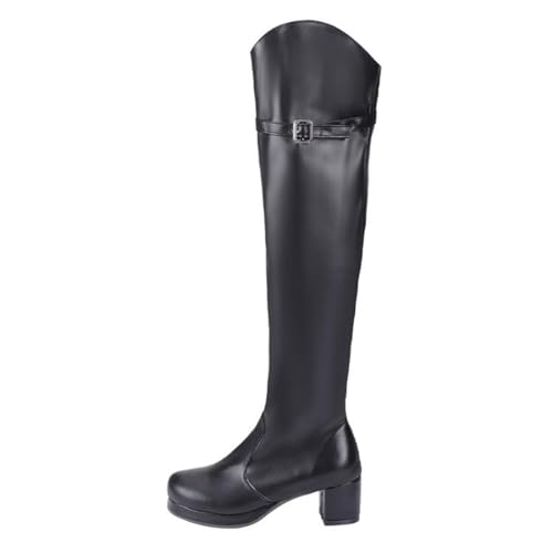 Bottes de chevalier à talons hauts pour affronter l'hiver avec style en ville