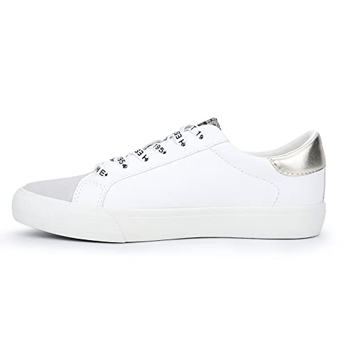 Image of VINTAGE HAVANA Grande Women's Fashion Sneakers White Silver Gold 6.5