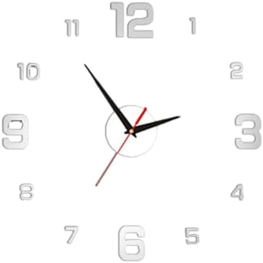 Pegatina Reloj De Pared Grande - Números Acrílicos Sin Marco, Dec...