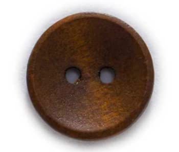 Handarbeit-Lieblingsladen Lot de 15 boutons en bois élégants ronds marron foncé - 23 mm 2 trous à coudre Scrapbooking pour vestes, veste, bonnets 20 Cover