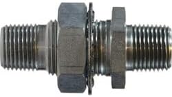 MIDLAND INDUSTRIES 28312 Long Bulkhead Connector, 1/2-in MIP x 1/4-in FIP, Steel