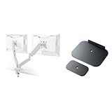 【補強プレートセット】エレコム モニターアーム ディスプレイアーム ガス式 13～32インチ対応 VESA規格対応 耐荷重2~8㎏ ホワイト DPA-DL08WH