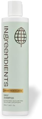 Ingreendients Natural Shampoo With Organic Ingredients - Sulfate Free, Color Safe, Non Toxic With Tea Tree Oil & Apple Cider Vinegar, Vegan, Gluten Free, pH Balanced