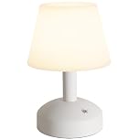 NEWSEE LED Cordless Small Table Lamp, Outdoor Portable Waterproof Touch Bedside Lamp, Dimmable, 5000mAh Rechargeable Battery Operated Light for Bathroom, Bedroom, Restaurant, Garden, Bar (White)