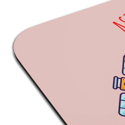 Sets de table rose astronaute lune grand format dessous caoutchouc x4 - 4