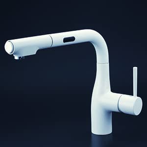 KVK シングルシャワー付混合栓(センサー付)(eレバー)マットホワイト(寒冷地用) KM6111ZECM4