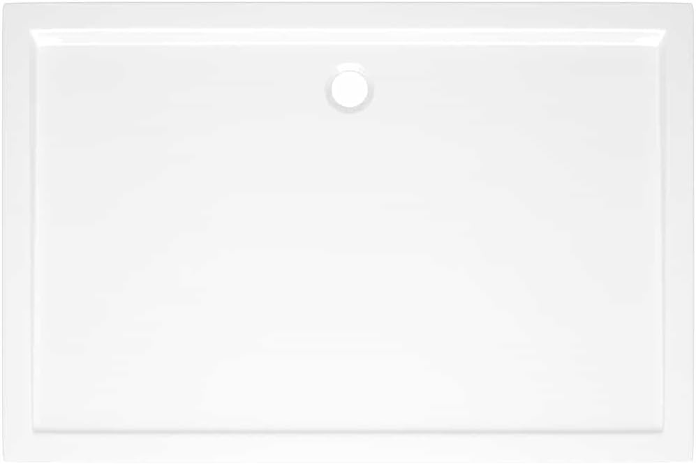 vidaXL Rectangular ABS Shower Base Tray Home Indoor Bath Bathroom Hardware Fixture Plumbing Low Threshold Shower Tray Bath Pan Base White 47.2"