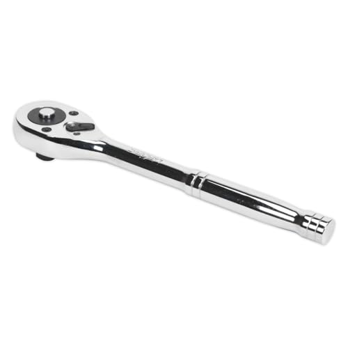 Sealey S0706 Ratchet Wrench with Pear-Head Flip Reverse, 1/2" Square Drive, Silver