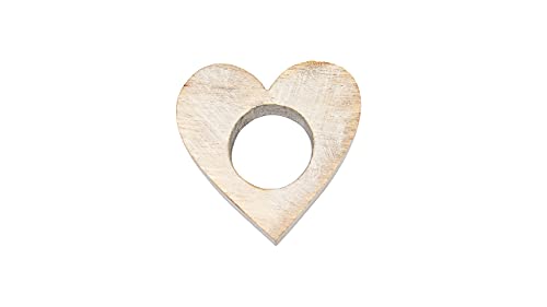Cmei Heart Shaped Wooden Napkin Rings, Set Of 6 #TOP4