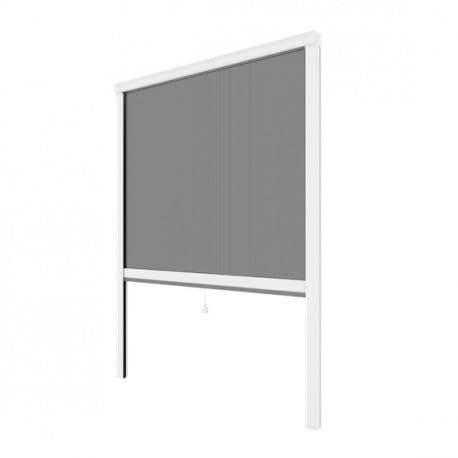 Moustiquaire Enroulable ALU Toile Anti-Pollen Fenêtre - H 160 cm x L 150 cm - Blanc