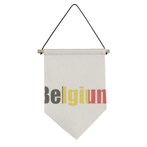 Drapeau de Belgique en toile décoration murale suspendre
