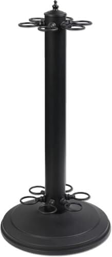 OYYMTE Metal Billiard Cue Holder Bracket Floor Stand For 6 Pool Cues, Suitable For Halls(Schwarz)