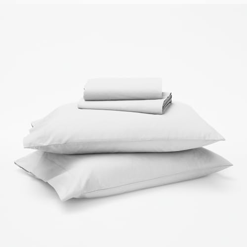 Tuft & Needle Queen Percale Sheet Set – 100% Supima Cotton, Crisp & Cooling Sheets for Hot Sleepers, Breathable & Durable Hotel-Quality Bedding, Deep 16' Pockets, Oeko-Tex Certified, Cloud