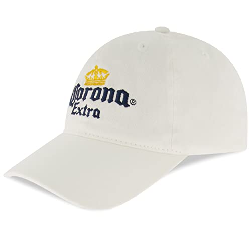 Casquette Corona Extra coton blanc chapeau soleil brodé