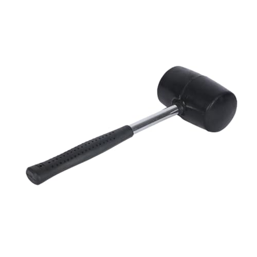 DOITOOL Practical Rubber Hammer for Decorative Work 750g Steel Handle Ball Hammer Fiber Ball Tool