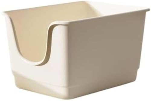 Xiraivke 猫用トイレ本体 大型広々サイズ オープンタイプ/蓋付き密閉式・フルカバー可 深型砂飛び散り防止 2 出入り方法 スコップ付き メイン猫・子猫・大型猫用 清掃しやすい ゆったり快適