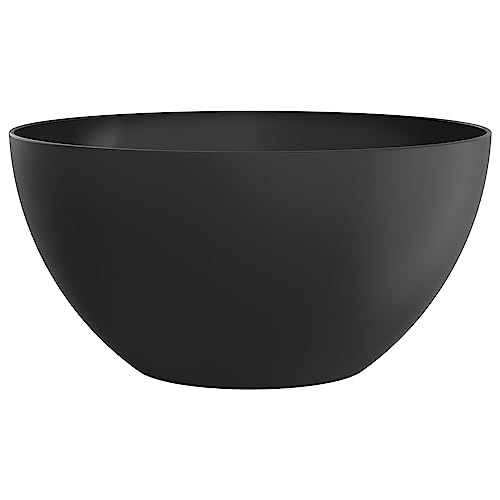 Rotho Caruba Ensaladera Bol Apto para Lavavajillas Sin BPA Diametro 22.5cm 3L (Negro)