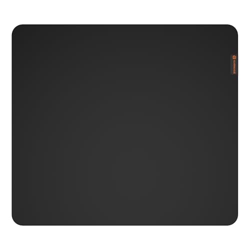 Image of KARNAGE by EVM Large Gaming Mouse Pad (450x400x3mm) | Speed + Control Surface | Anti-Slip Rubber | Micro-Weave Cloth | Precision Tracking Mousepad for Laptop, Office & Gaming | (Black, KMG-MP-119)
