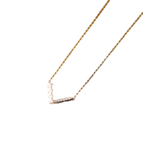 Collier demi-perle argent S925 zircon bijoux mariage pendentif femme