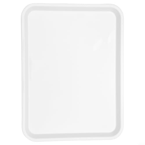 Pumixiy Vassoio rettangolare in melamina, antiscivolo, per cucina, cibo, frutta, torte, pane, sushi, con superficie resistente al calore, per ristorante, casa, feste, tavolo da pranzo (38,3 x 29 cm)