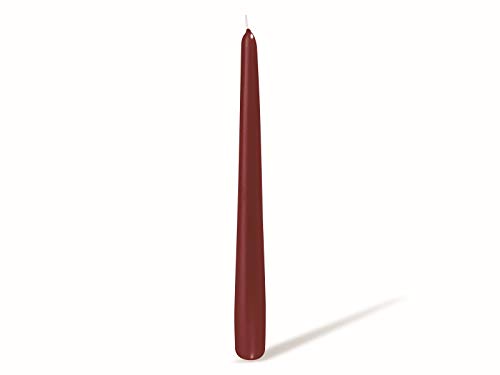 Bougies coniques 12 Classiques chandelles Bordeaux 250 x 25 mm 8 Brûler Temps Cover