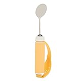 Easy Grip Eating Aids Spoon, Disabled Patient Spoon Easy Grip Safe Stainless Steel Eating Aids Spoon Tableware Adaptive Utensils for Adults Elderly Tremor