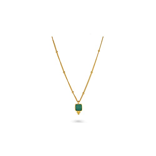 Collier malachite 925 sterling chaîne clavicule exquise et ras du cou tendance pour femme