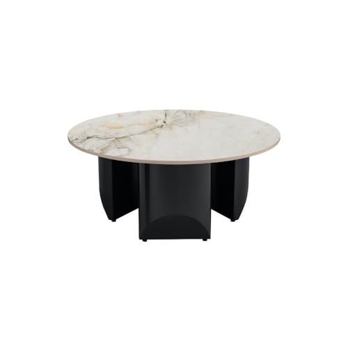 Image of Wakefit Center Table | 1 Yr Warranty | Coffee Table for Living Room Wooden, Tea Table for Living Room Wooden, Sofa Table, Free Installation from Brand, Modern Multi-Functional & Wobble-Free(Kopi)