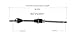 GSP NCV53001 CV Axle Shaft Assembly - Right Front (Passenger Side), black/silver