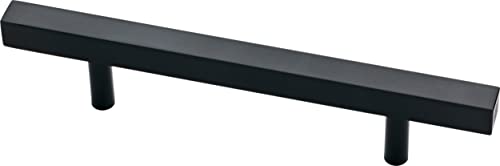 Franklin Brass Simple Square Bar (10-Pack) Cabinet Handles 3-3/4' Hole Center Matte Black Kitchen Drawer Pulls Dresser, Furniture Hardware P46656K-FB-B