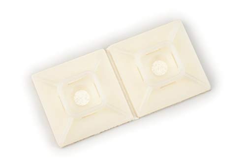 3M Cable Tie Mounting Base CTB1X1BKA-C Black, 4-Way Adhesive Mount