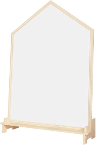 Riazdiw 省スペースで耐久性のある家庭用の磁気ホワイトボード。描画、書き込み、在宅勤務に最適。吊り下げまたは立てかけ用の脚とマグネット付き。55 x 77 cm。 (A)