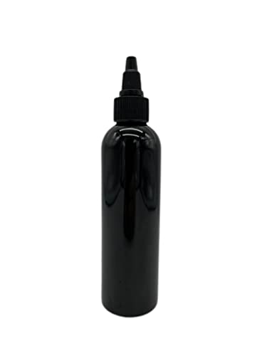 Natural Farms 4 oz Black Cosmo Plastic Bottles -12 Pack Empty Bottle Refillable - BPA Free - Essential Oils - Aromatherapy | Black Twist Top Cap - Made in the USA2