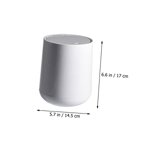 Cabilock mini papelera de escritorio con tapa prensada gris miniatura 2