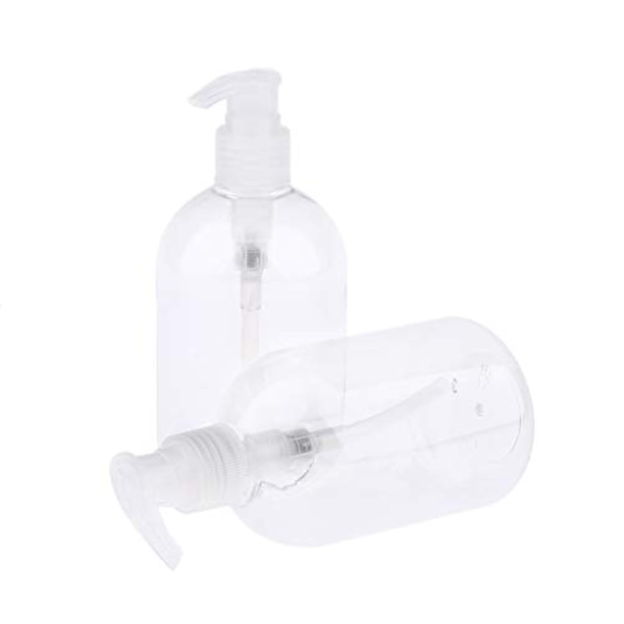 2pcs Empty Cosmetic Pump Dispenser, 350ml Clear