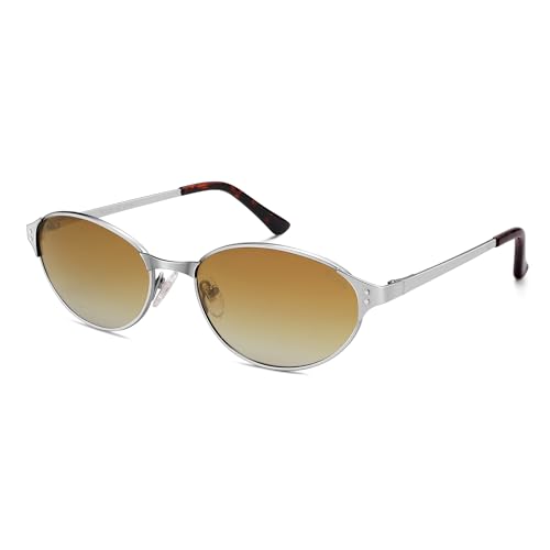 Image of SOJOS Retro Oval Polarized Sunglasses for Women Men, Trendy Chic Cat Eye 90s Y2K Sunnies SJ1266