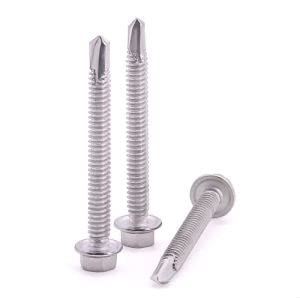Tornillos autorroscantes #14 x 3 pulg con cabeza hexagonal y arandela, 20 pcs miniatura 7