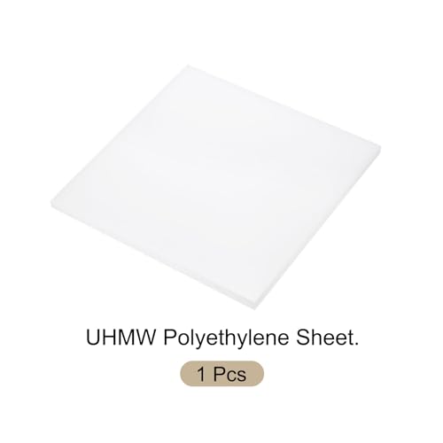Image of 12 x 12 Inch UHMW Polyethylene Sheets, 3 /8 Inch Thick Ultra High Molecular Weight White Plastic Sheet [for Home, Industrial]