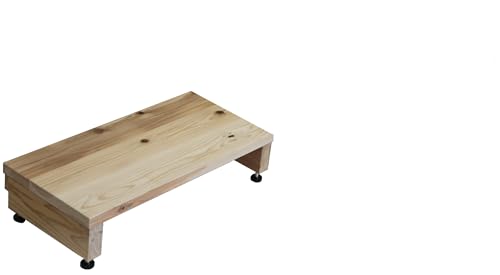 WOODPRO 国産杉 玄関 段差 解消 踏み台 ステップ 幅60cm×奥行30cm×高さ14.5cm(アジャスターで高さ13〜14.5cm調整可) 無塗装 横幅は1cm単位でオーダー可 受注生産