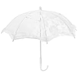 Grand parasol : design en dentelle avec finitions soignées, parasol vintage et élégant, accessoire confortable et délicat