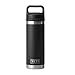 YETI Rambler Bottle Chug, Vacuum Insulated Stainless Steel Bottle with Chug Cap, Black, 18 oz (532 ml)