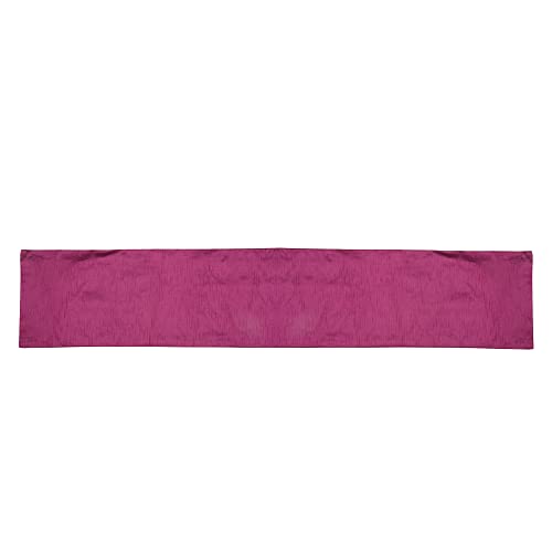 Image of E-EZRA Premium Raw Silk Table Runner for Centre Table / Coffee Table / 4 Seater / 6 Seater Dining Table (72 Inch, Rani Pink)