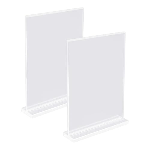 Supporto Da Tavolo In 2 Pezzi, Supporto Per Foto In Acrilico, Supporto Da Tavolo Verticale, Supporto Per Cartellino Del Prezzo, Supporto Per Brochure