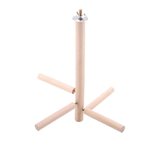 Bird Wooden Perches, Cage Stand Toy Birds Activity Ing Interactive for Small Parakeet Cockatoo Branches Climbing Stairs