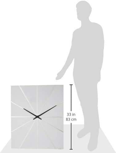 Howard Miller Zander Wall Clock 625-616 – Rectangular Oversized High-Gloss White Home Decor With Quartz Movement #TOP2