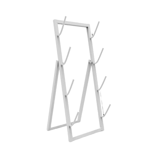 Vzqr スケートボード・スノーボード・サーフボード用ラック/スタンド 収納しやすい省スペース ロングボード/ショートボード兼用 家庭・ガレージ向け スケーター/サーファー/スノーボーダーに (4層,ホワイト)