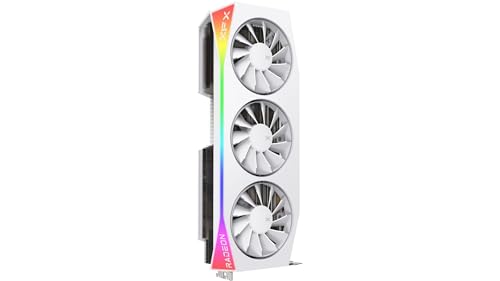 Image of XFX Mercury AMD Radeon RX 9070XT OC Magnetic Air White Edition with RGB 16GB GDDR6 HDMI 3xDP, RDNA 4 RX-97TMARGW9, Graphics Card, Compatible with Desktop PCs