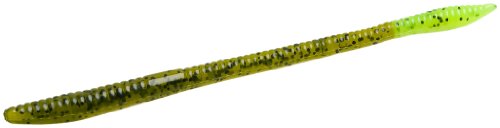 Zoom 006051 Trick Worm, 6 1/2-Inch, 20-Pack, Watermelon Chartreuse