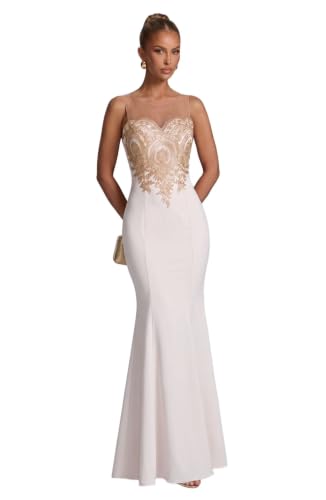 Image of Babyonline Women's Lace Applique Long Formal Mermaid Evening Prom Dresses