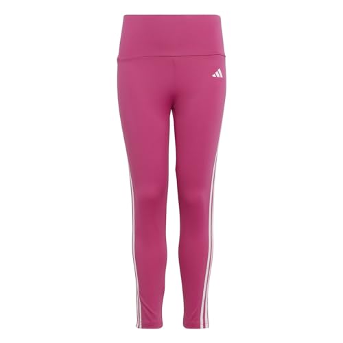 adidas Fille Essentials AEROREADY 3-Stripes High-Waisted Tights, semi lucid fuchsia/white, 11-12 Years